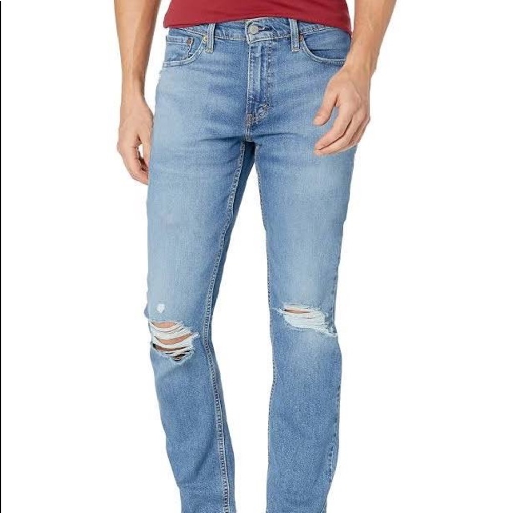 Levi’s 511 Slim Stretch Ripped Knee Mens Jeans
